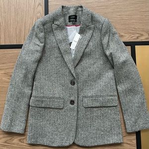 JCrew Sommerset Boyfriend Blazer. Size 0, grey, 100% wool.